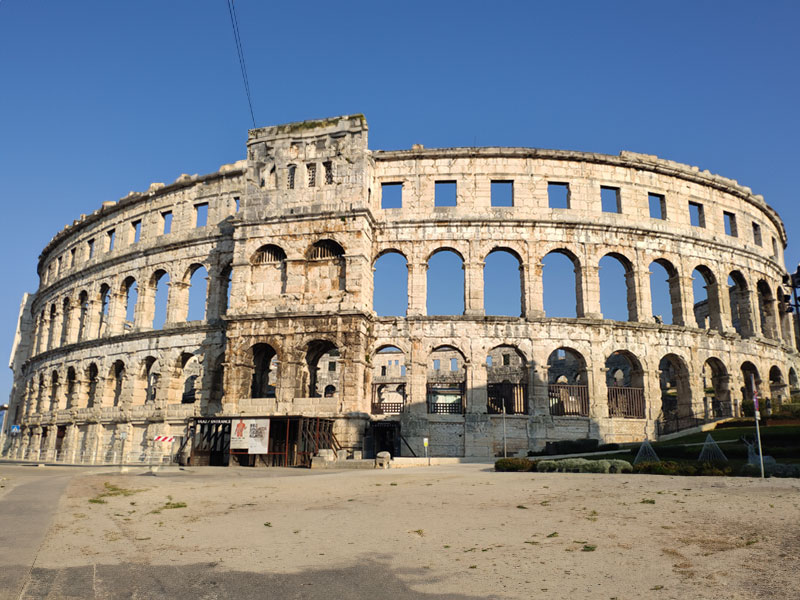 Arena di Pola, anfiteatro romano visitato nel nostro viaggio in Croazia